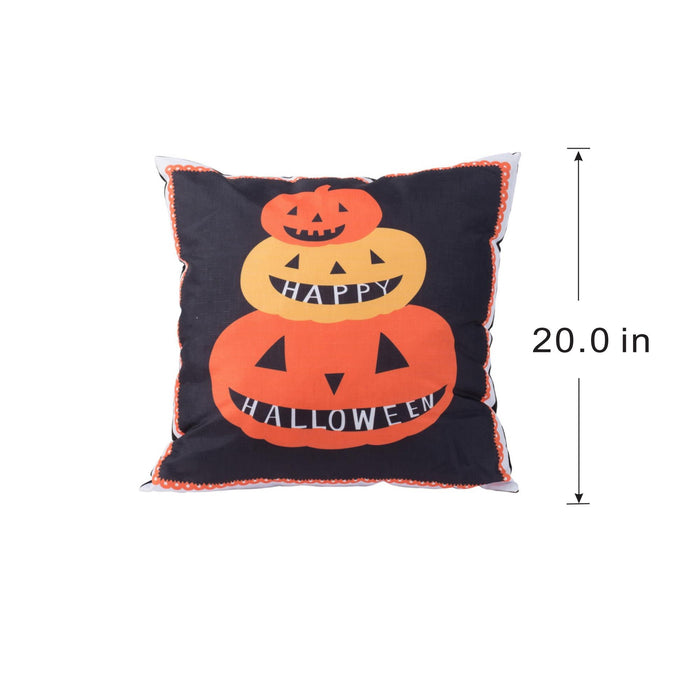 Halloween Pumpkin Pillow - Black / Orange