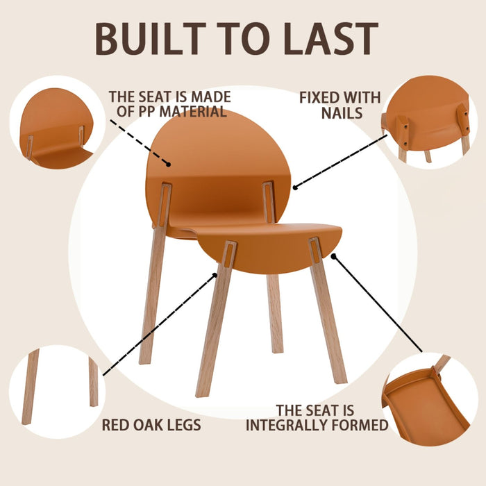 4 Piece Set Of Single Chairs With A Design Combining Modern And Traditional Elements