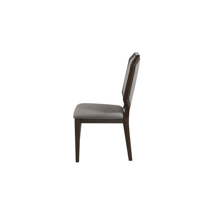 Selma - Side Chair Set of 2) - Gray Fabric & Tobacco