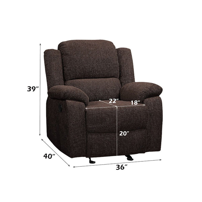 Madden - Motion Glider Recliner - Brown Chenille