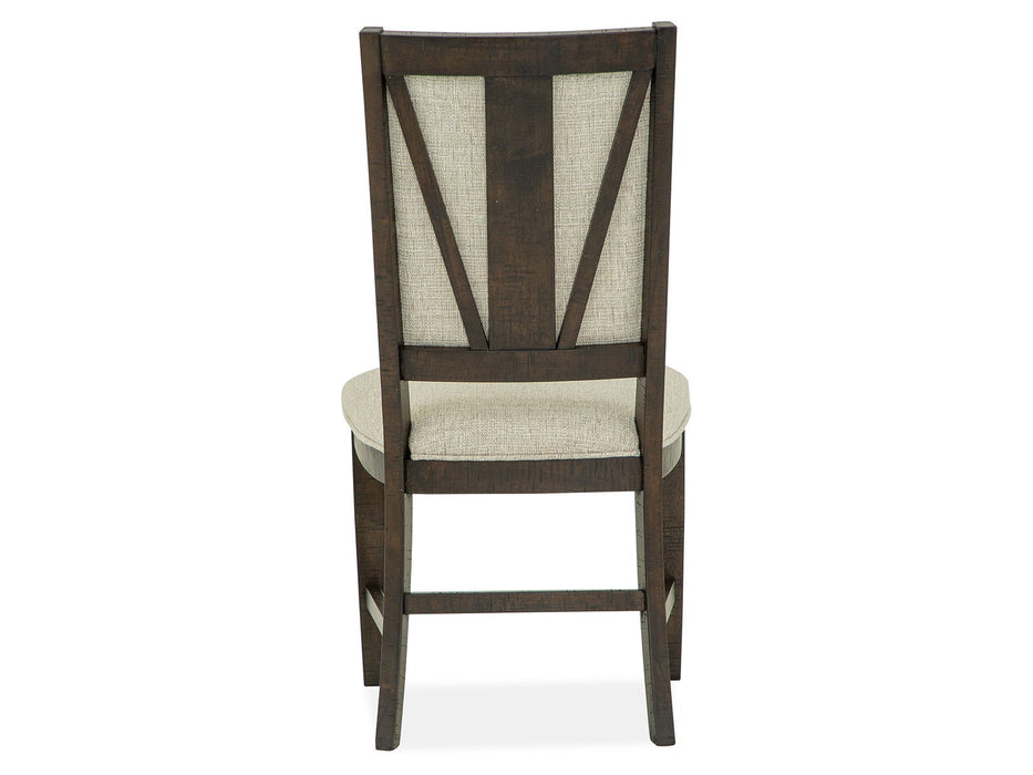 Westley Falls - Step Up Side Chair With Upholstered Seat & Back (Set of 2) - Dark Brown