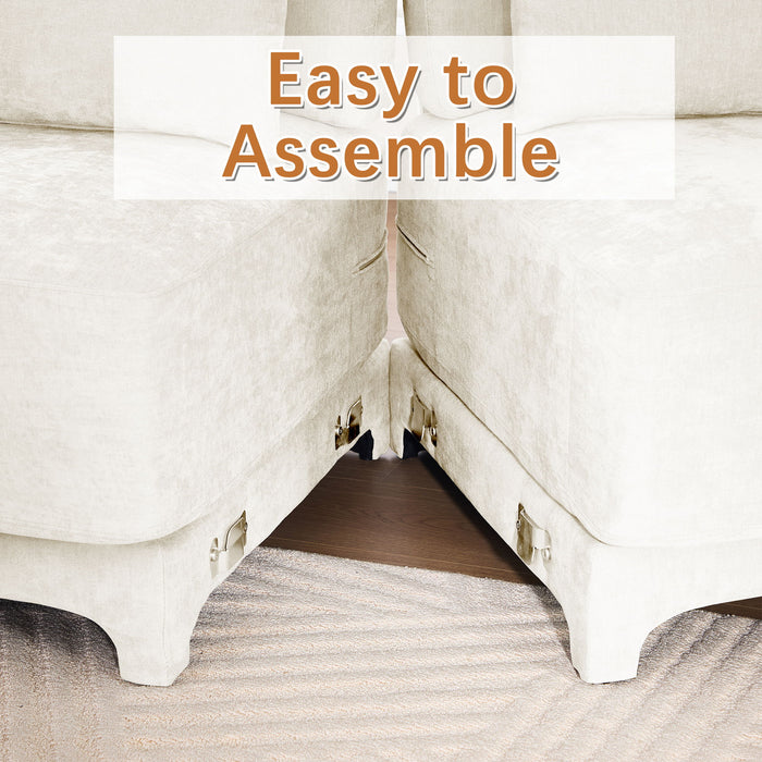 Elegant Sofa With Ergonomic Design And Lumbar Pillows