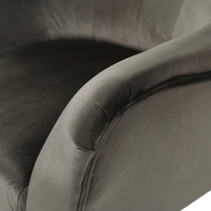 Alyssa - Mid Century Upholstered Arm Chair With Wingback Design