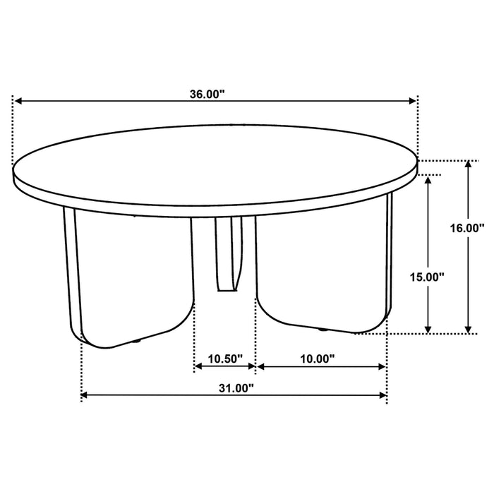 Columbo - 3 Piece Coffee And End Table Set With Round Tops - Brown