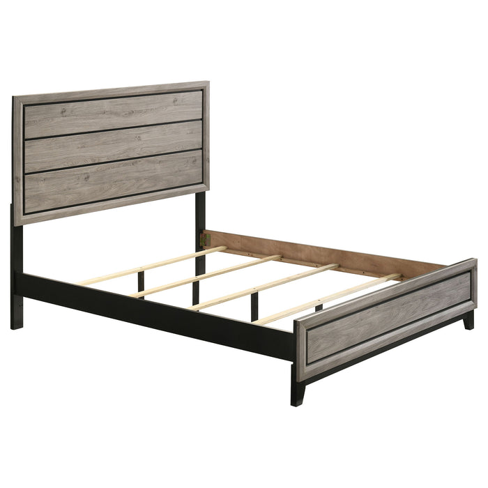 Valen Wood Queen Panel Bed Light Taupe