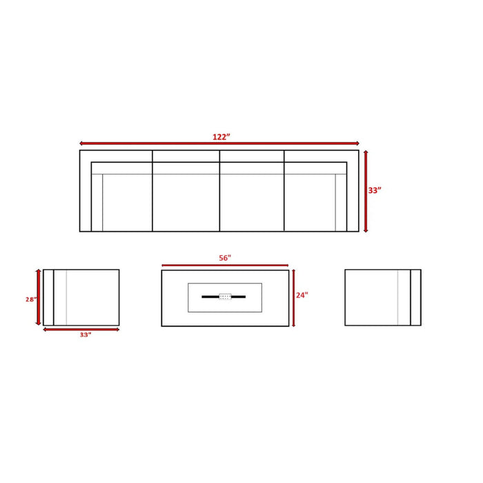 Outdoor Elegance Conversation Set With Fire Pit