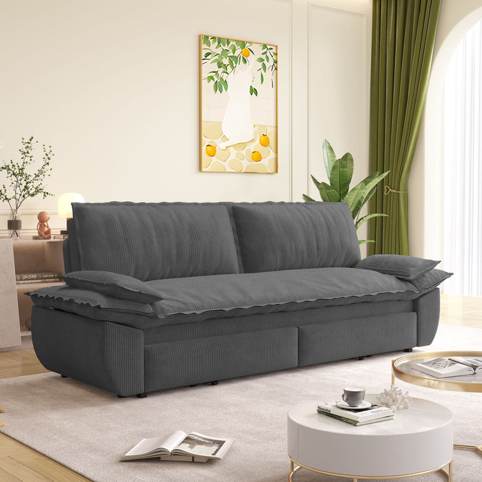 Pull Out 3-In-1 Convertible Sleeper Sofa