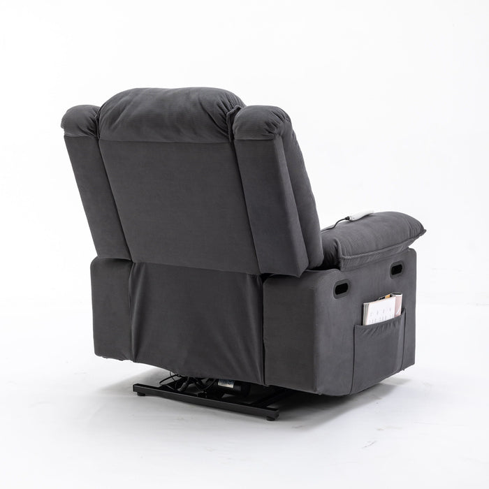 Massage Recliner Power Lift Chair With Adjustable Massage And Heating Function