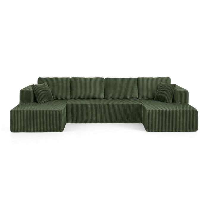 Modern Minimalist U - Shape Modular Sectional Sofa