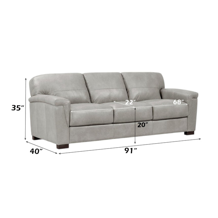 Cornelia - Sofa - Pearl Gray Leather