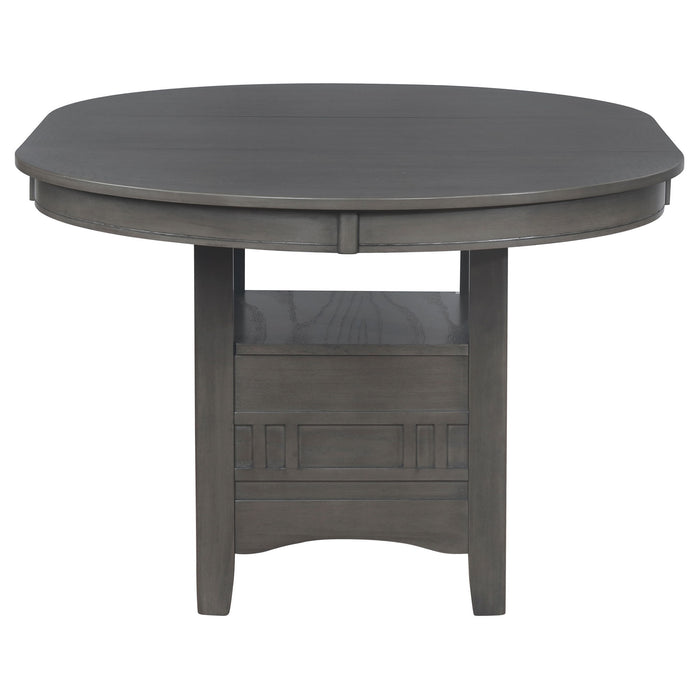 Ingall - 5 Piece Set With Storage Table And Upholstered Chairs - Medium Gray