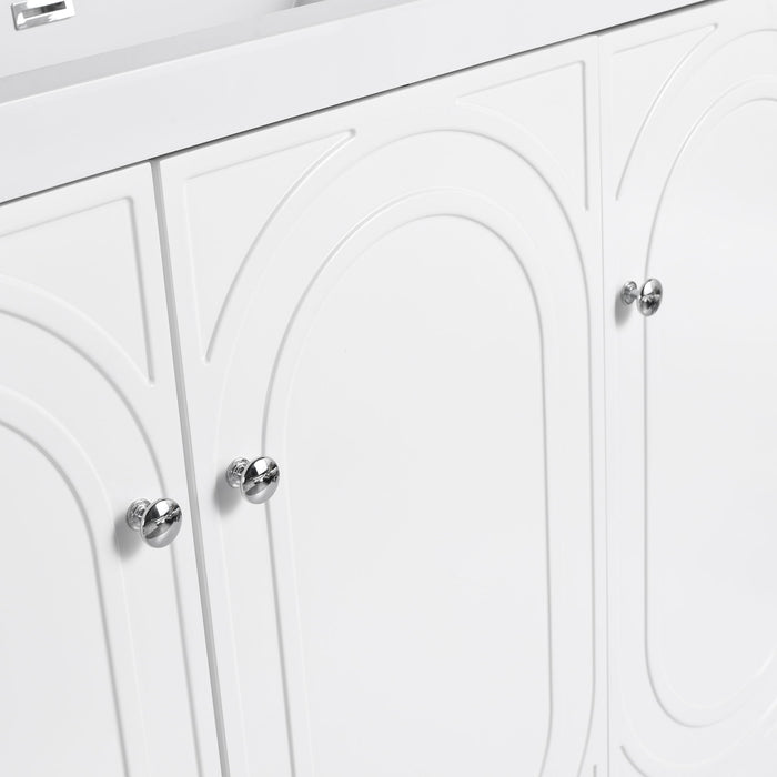 Modern Freestanding Bathroom Vanity With Soft Close Cabinet Doors