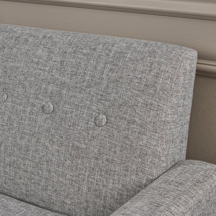 Nebulize - Upholstered Fabric Club Chair With Button Tufted And Square Off Arm And Back