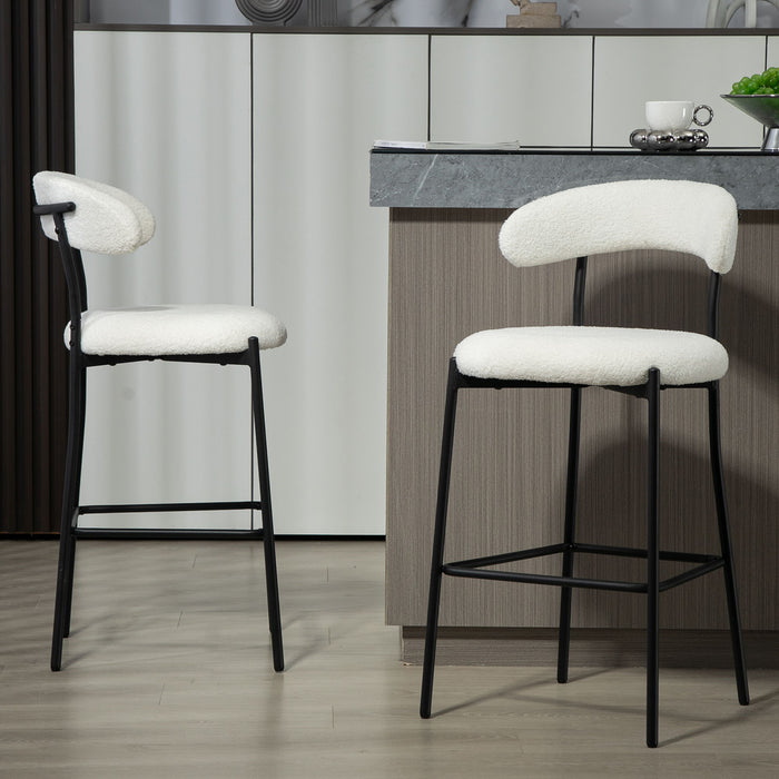 Counter Height Bar Stools With Powder Coating Base And Footrest