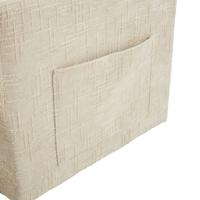 Multifunctional Chenille Recliner Sofa With Storage And Phone Bracket