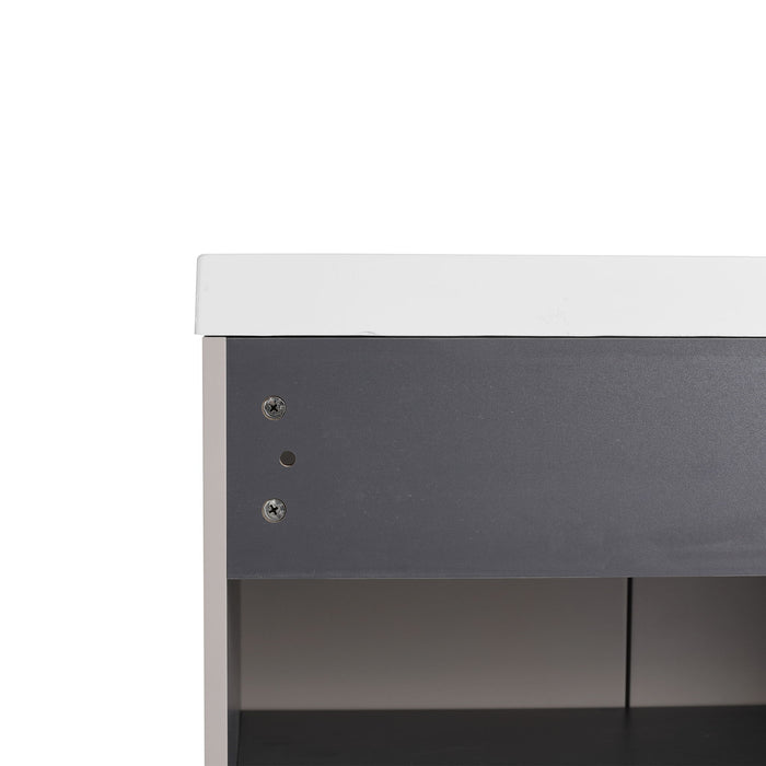 Modern Freestanding Bathroom Vanity With Soft Close Cabinet Doors