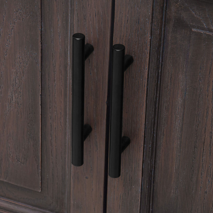 Modern Freestanding Bathroom Vanity With Ceramic Sink, Hot And Cold Faucet, Storage Cabinet & Open Shelf