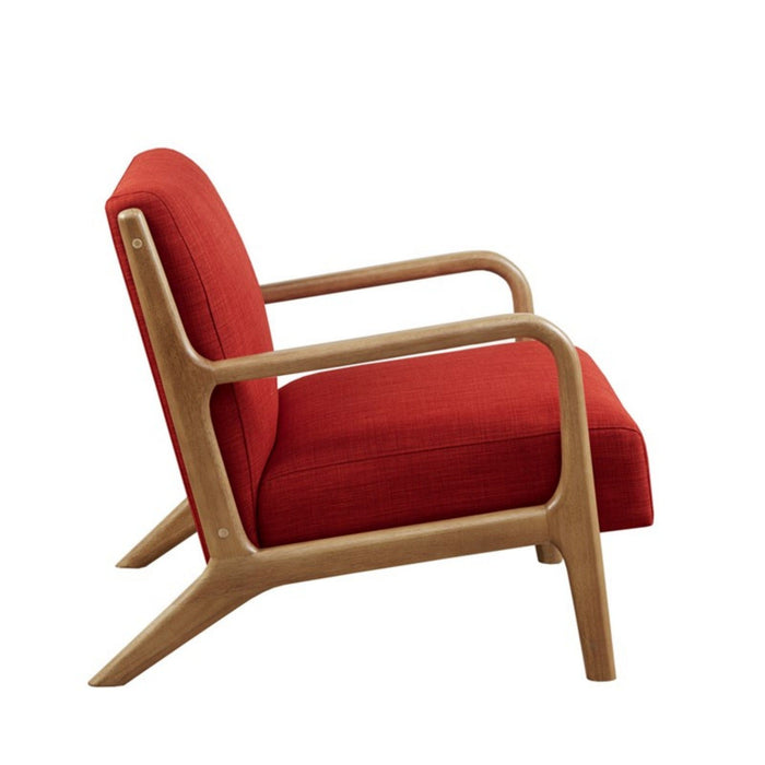Mid-Century Style Lounge Chair With Upholstered Seat