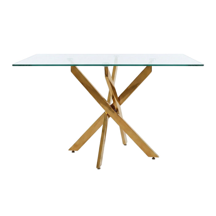 Rectangular Dining Table For Home Kitchen - Gold
