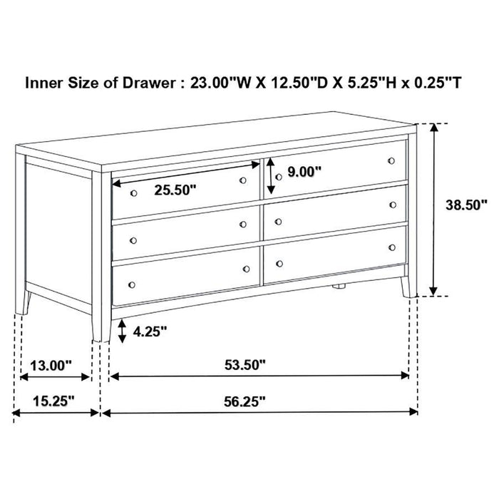 Carlton - 6-Drawer Dresser