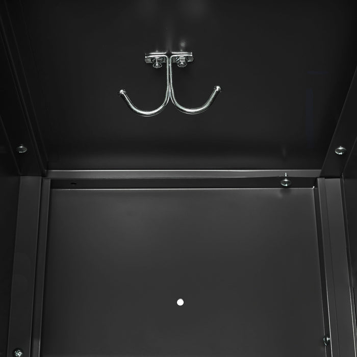 9 Door Lockers With Lock For Secure Storage And - Black