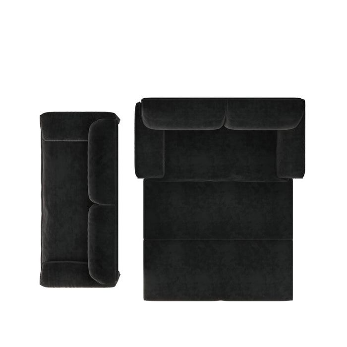 Pull Out 3 In 1 Convertible Sleeper Sofa With Side Storage, Multi Functional