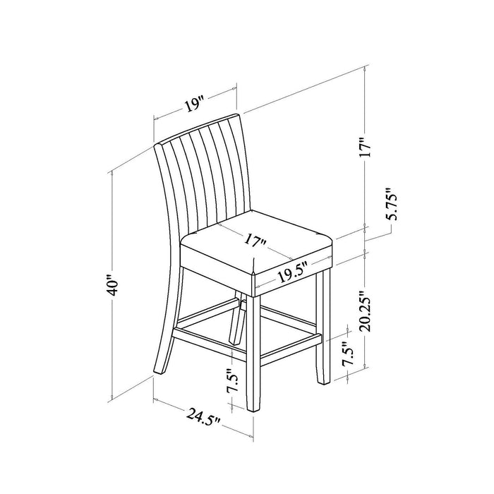 Sheena - 5 Piece Dining Table Set With Base And Chairs - Black