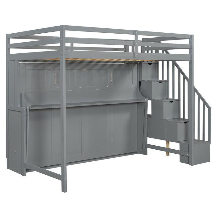 Murphy Bed With Smart Hydraulic System And Desk Design