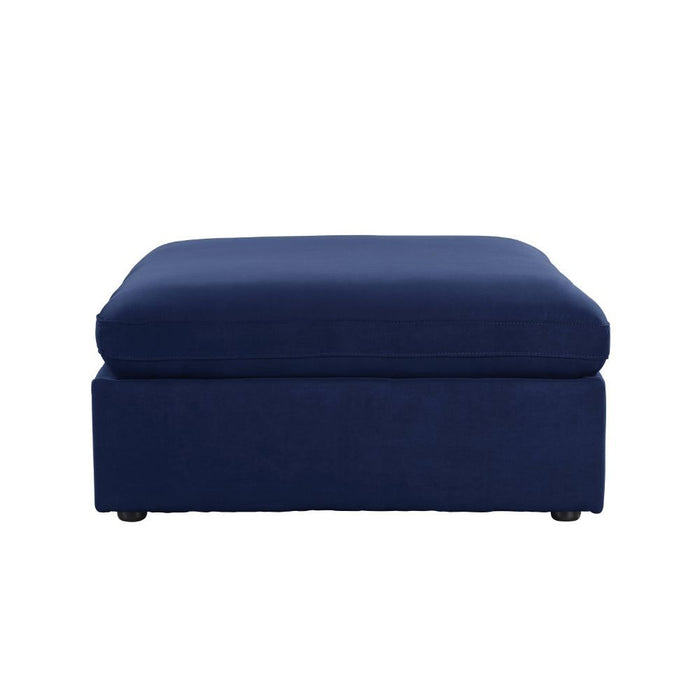 Crosby - Modular Ottoman - Blue Fabric
