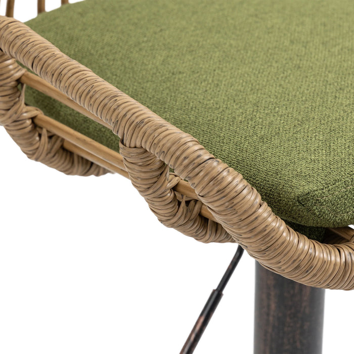 Modern Swivel Bar Stools Adjustable Counter Chairs With Footrest (Set of 2)