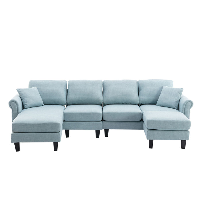 Coolmore Accent Sofa / Living Room Sofa Sectional Sofa - Light Blue