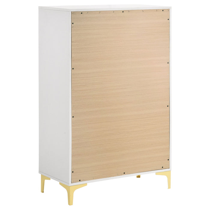 Karena - Rectangular 5 Drawer Chest - White