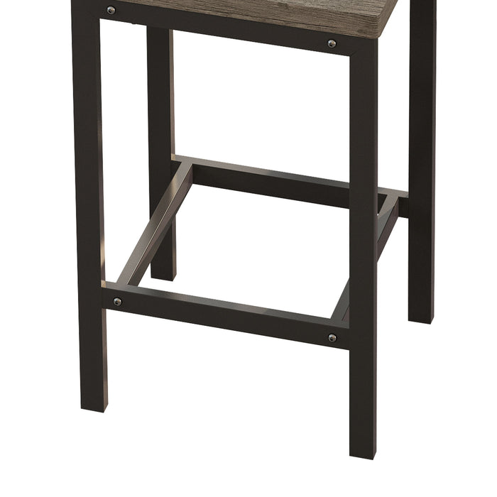 Modern Design Long Dining Table Set With 3 Stools