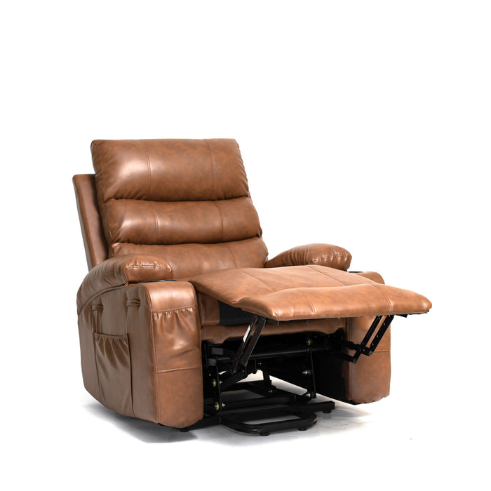Large Size Electric Power Lift Recliner Chair Sofa With 8 Point Vibration Massage And Lumbar Heat