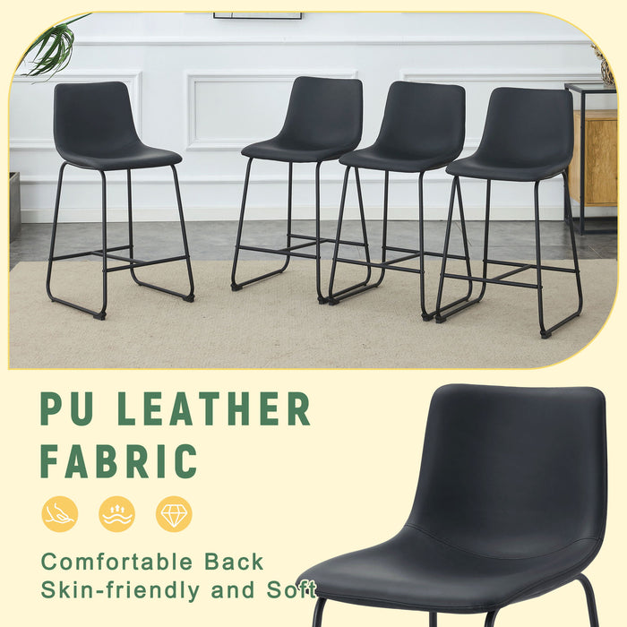 Retro Bar Chairs, Comfortable Stools (Set of 2)