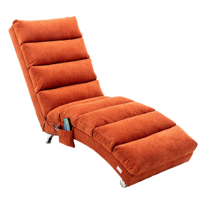 Massage Chaise Lounge Indoor With Remote Control, Ergonomic Electric Massage Lounger