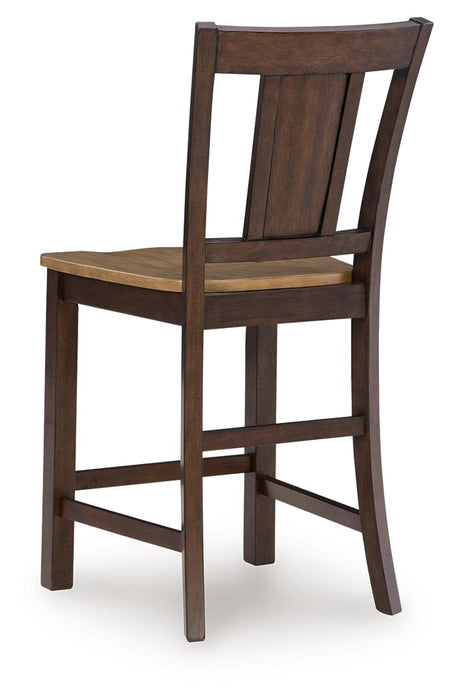 Rylandeen - Barstool (Set of 2) - Light Brown / Dark Brown