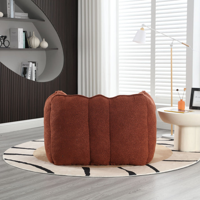 Soft Chenille Bean Bag Chair With High Resilient Foam