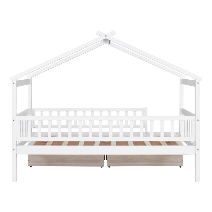 House Bed With 2 Drawers