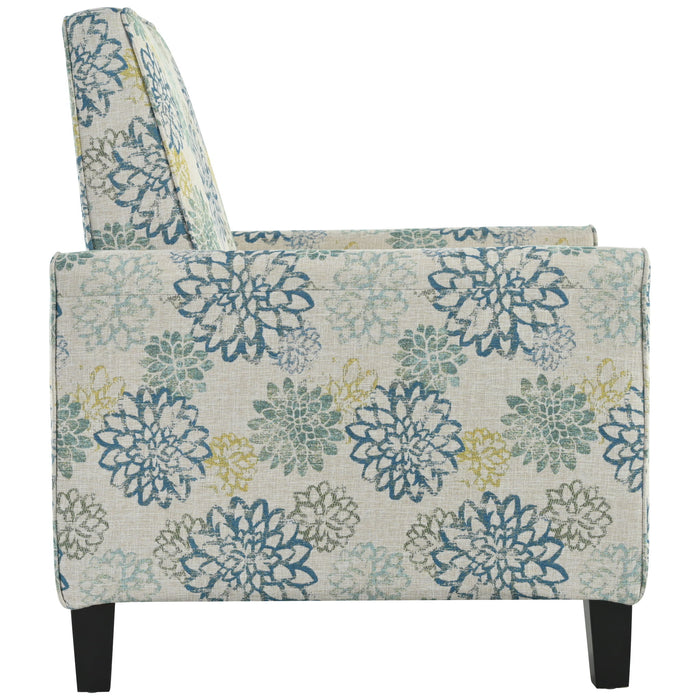 Push Back Upholstered Recliner Armchair