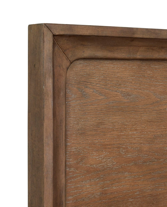 Lindon - Complete Panel Bed With Storage Rails - Belgian Wheat