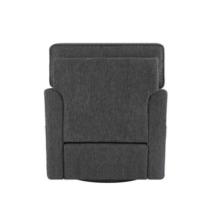 360° Swivel Accent Barrel Armchair With Side Pockets, Compact Design