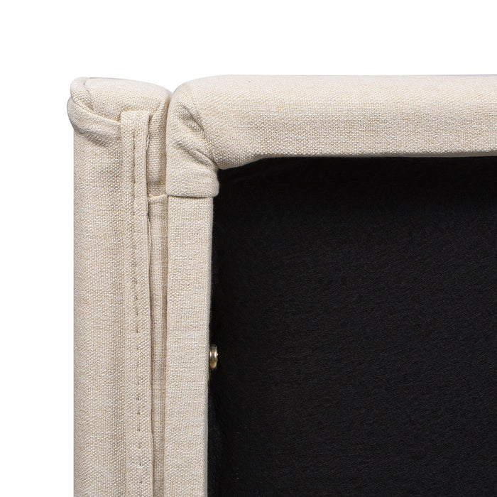 Fontana - Handcrafted Wingback Upholstered Platform Bed Frame