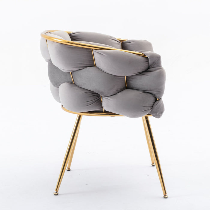 Luxury Modern Simple Leisure Velvet Single Sofa Chair Bedroom Lazy Person Household Dresser Stool Manicure Table Back Chair