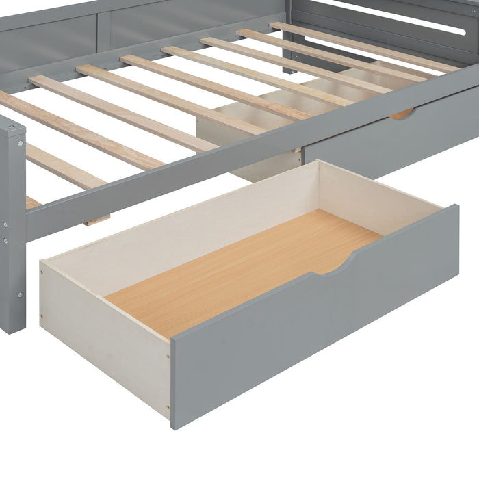 Daybed With All-In-One Cabinet And Shelf