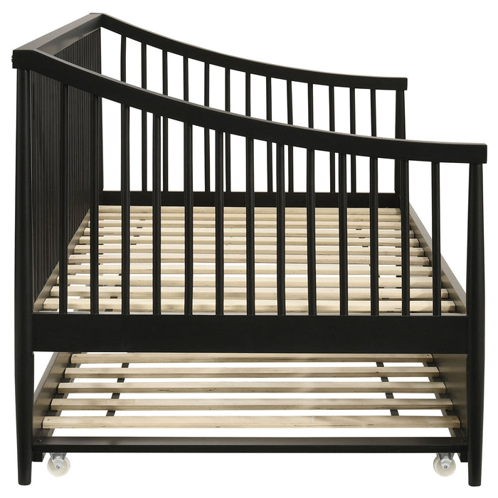 Delgado Windsor Twin Wood Daybed with Trundle Black