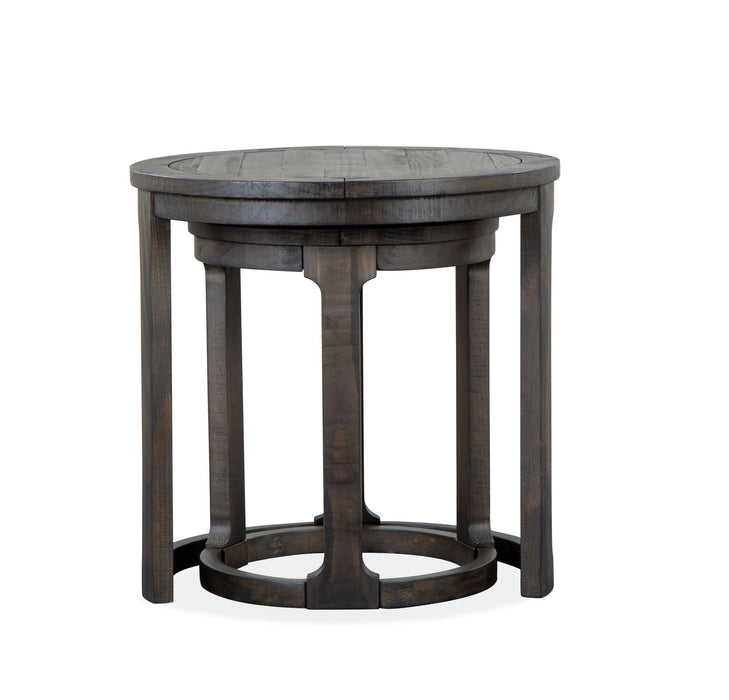 Boswell - Round Nesting End Table - Peppercorn