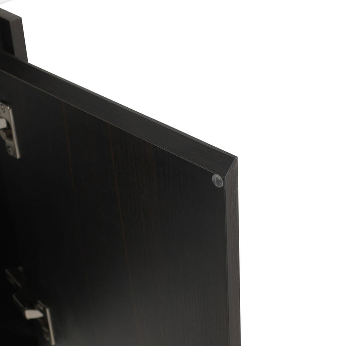 Modern Bathroom Vanity With Ceramic Basin, Wall Mounted Floating Sink Combo, Storage Cabinet