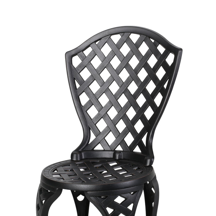 Bono Metal Bistro Set - Black