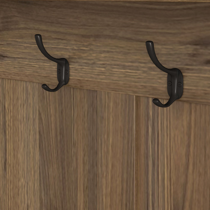 Hallway Hall Tree With Removable Cushion Bench, Coat Rack, Storage Shelves